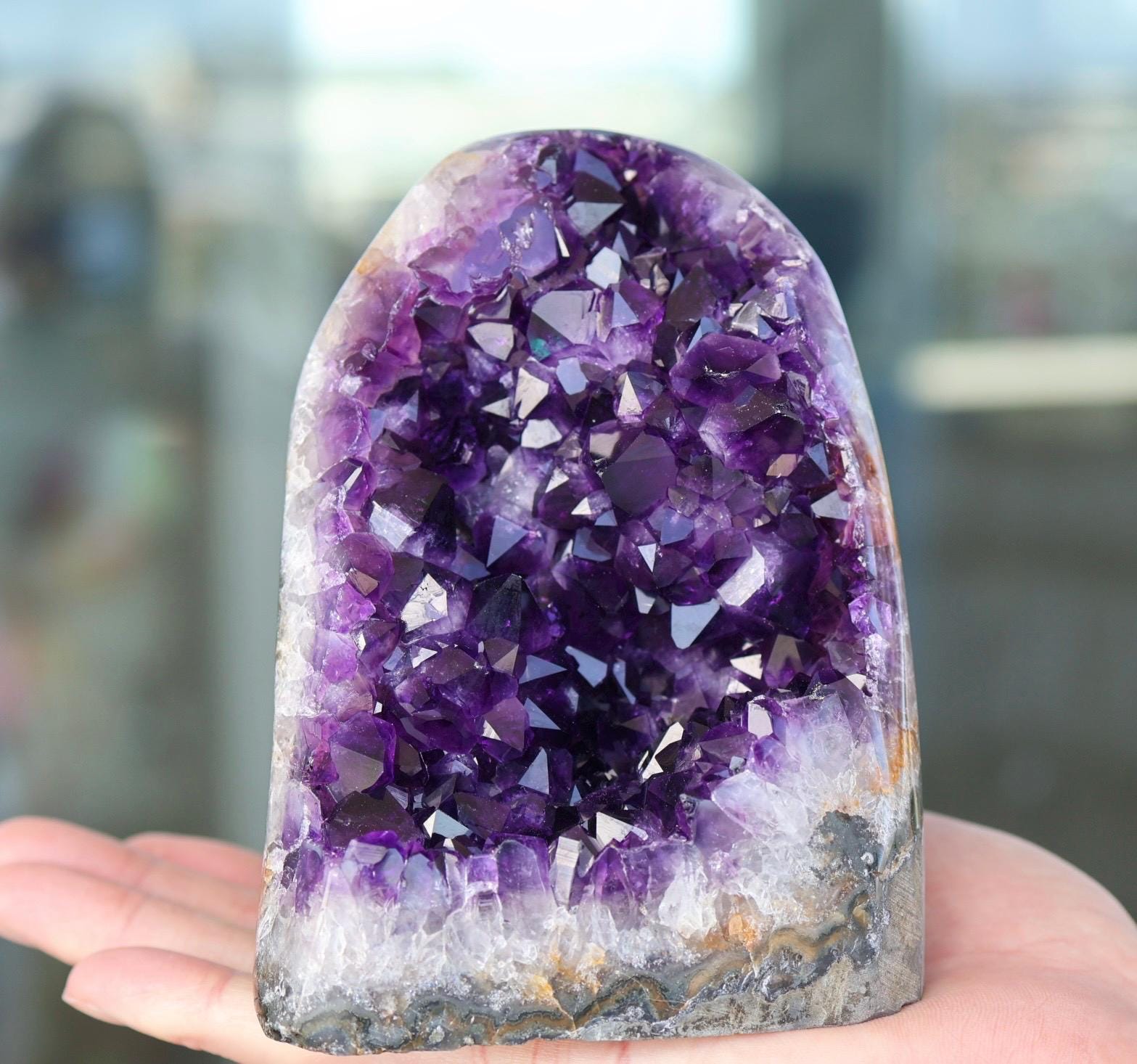 Uruguay Amethyst Geode – Deep Purple Natural Crystal Cluster – 1433g