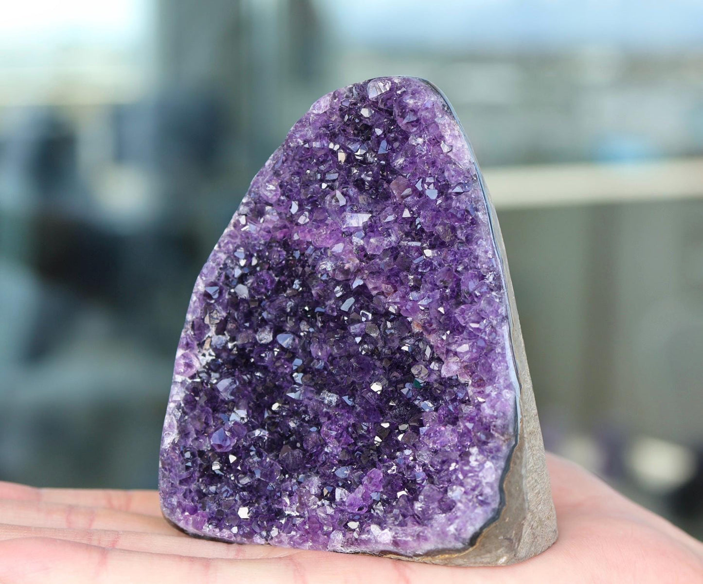 Raw Amethyst Geode Cluster: Purple Crystal for Meditation (552g)