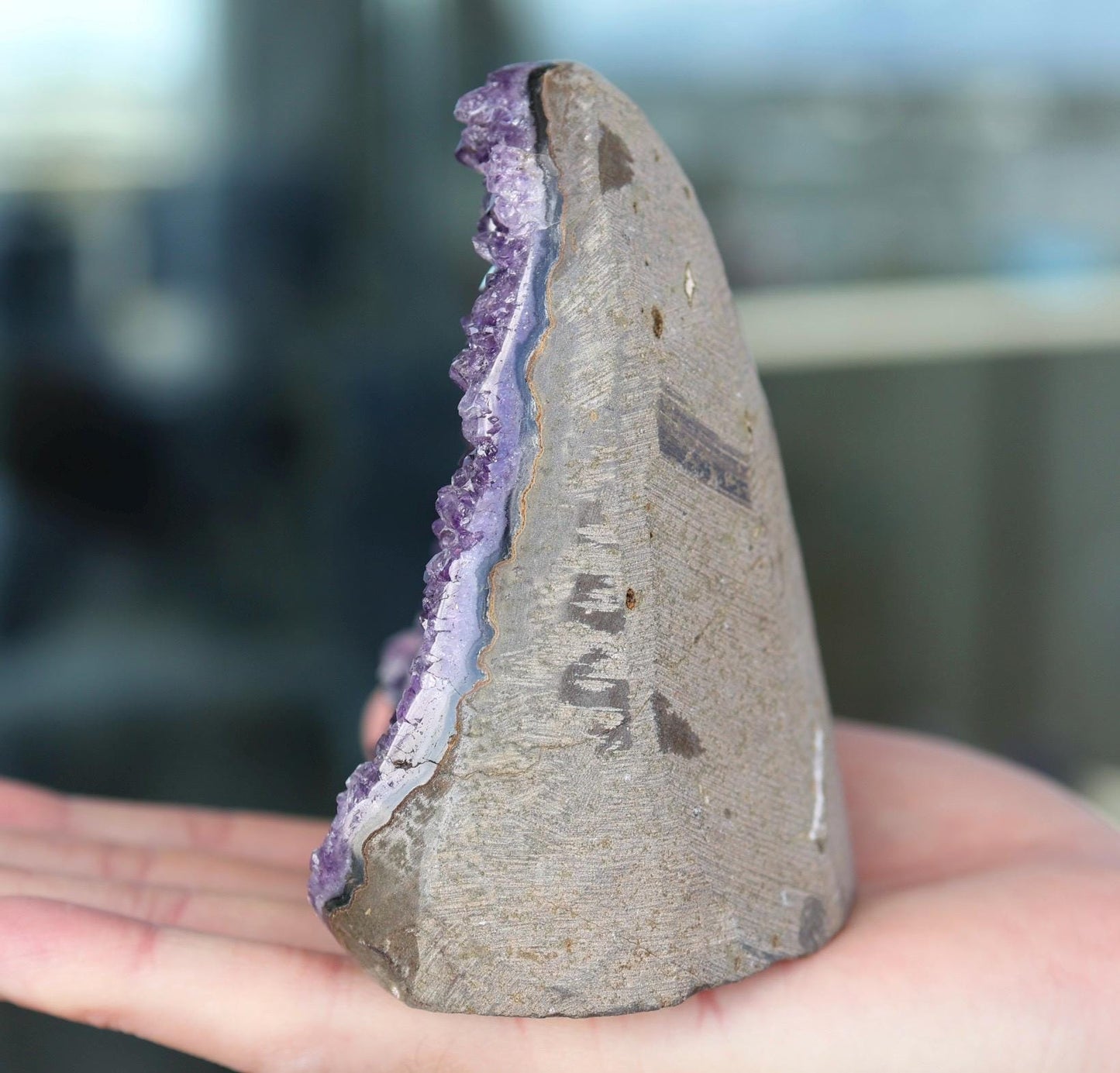 Raw Amethyst Geode Cluster: Purple Crystal for Meditation (552g)