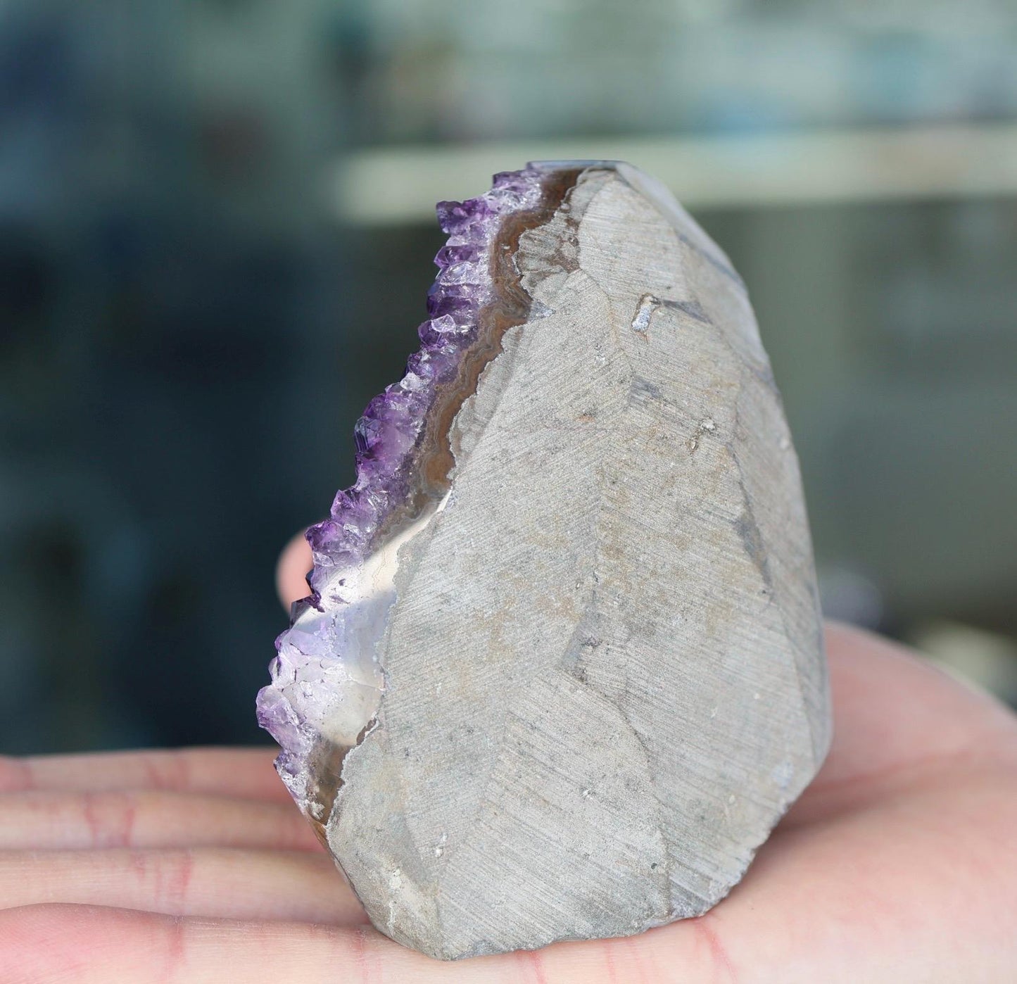 Amethyst Geode, Amethyst Crystal Cluster, Deep Purple Crystal, Natural Amethyst, Druzy Quartz, Crystal Decor, 555g