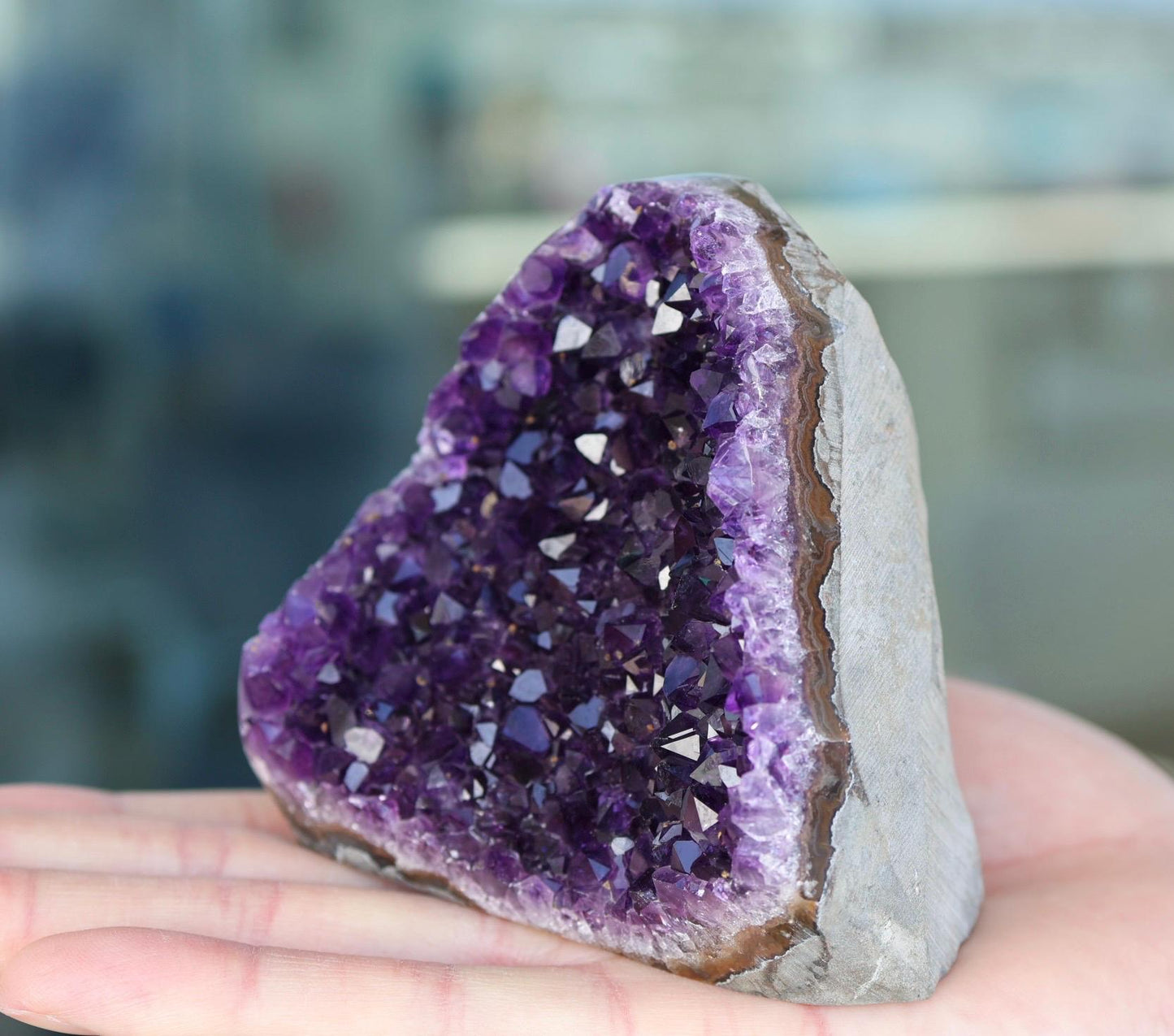 Amethyst Geode, Amethyst Crystal Cluster, Deep Purple Crystal, Natural Amethyst, Druzy Quartz, Crystal Decor, 555g