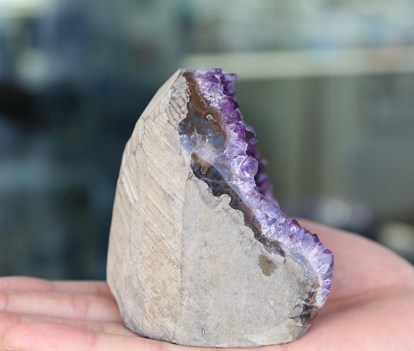 Amethyst Geode, Amethyst Crystal Cluster, Deep Purple Crystal, Natural Amethyst, Druzy Quartz, Crystal Decor, 555g