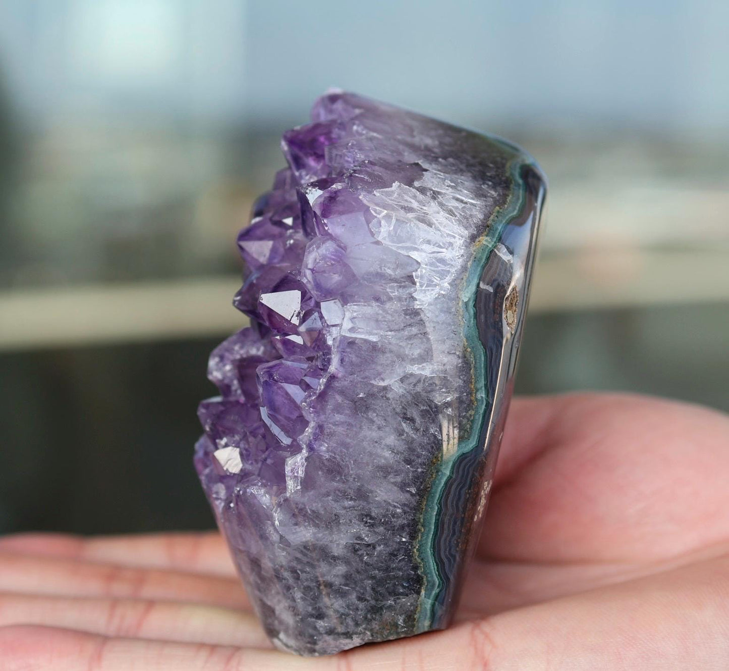 Amethyst Geode, Amethyst Crystal Cluster, Natural Purple Crystal, Druzy Quartz, Raw Amethyst, Crystal Decor, 474g