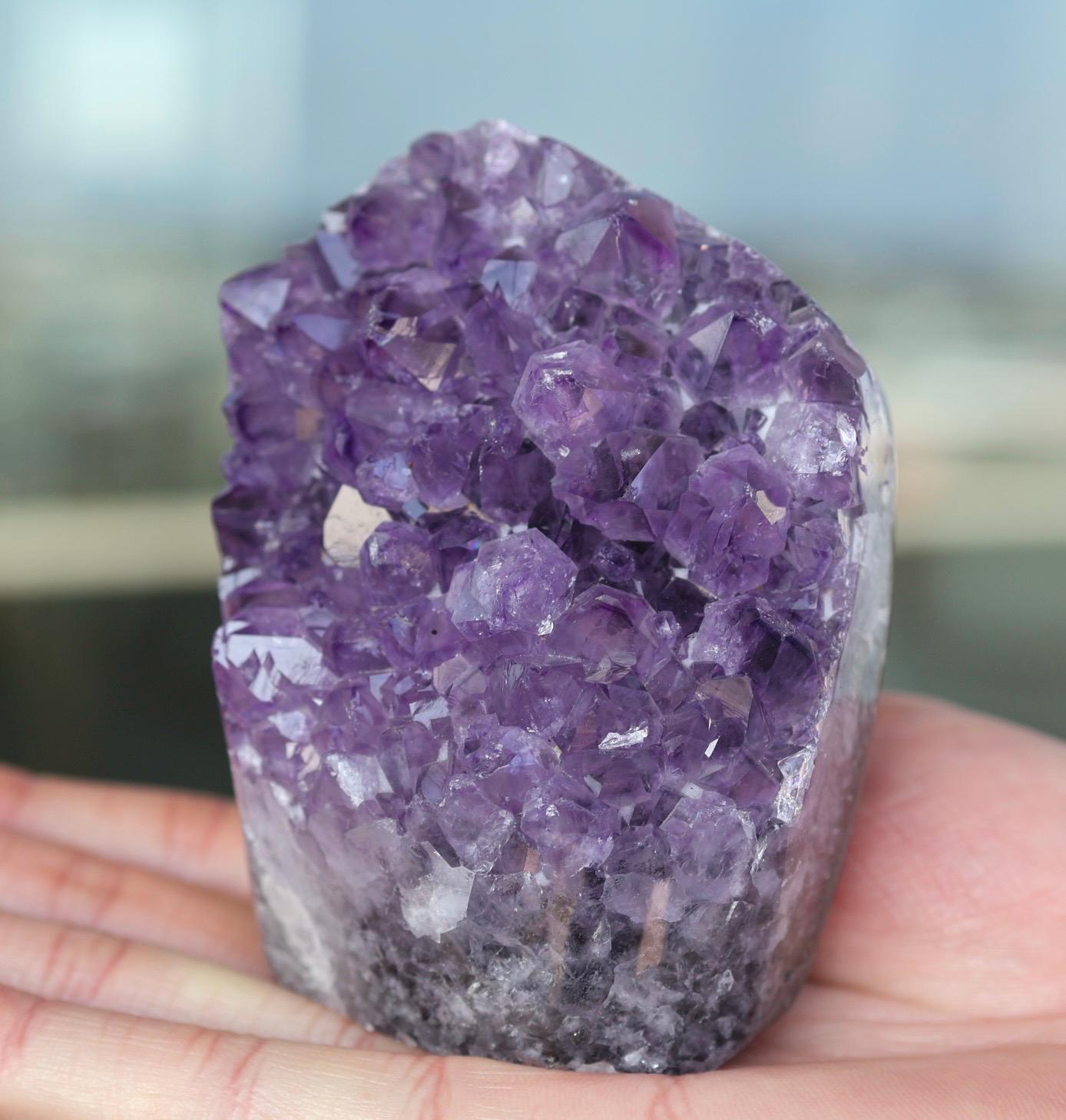 Amethyst Geode, Amethyst Crystal Cluster, Natural Purple Crystal, Druzy Quartz, Raw Amethyst, Crystal Decor, 474g