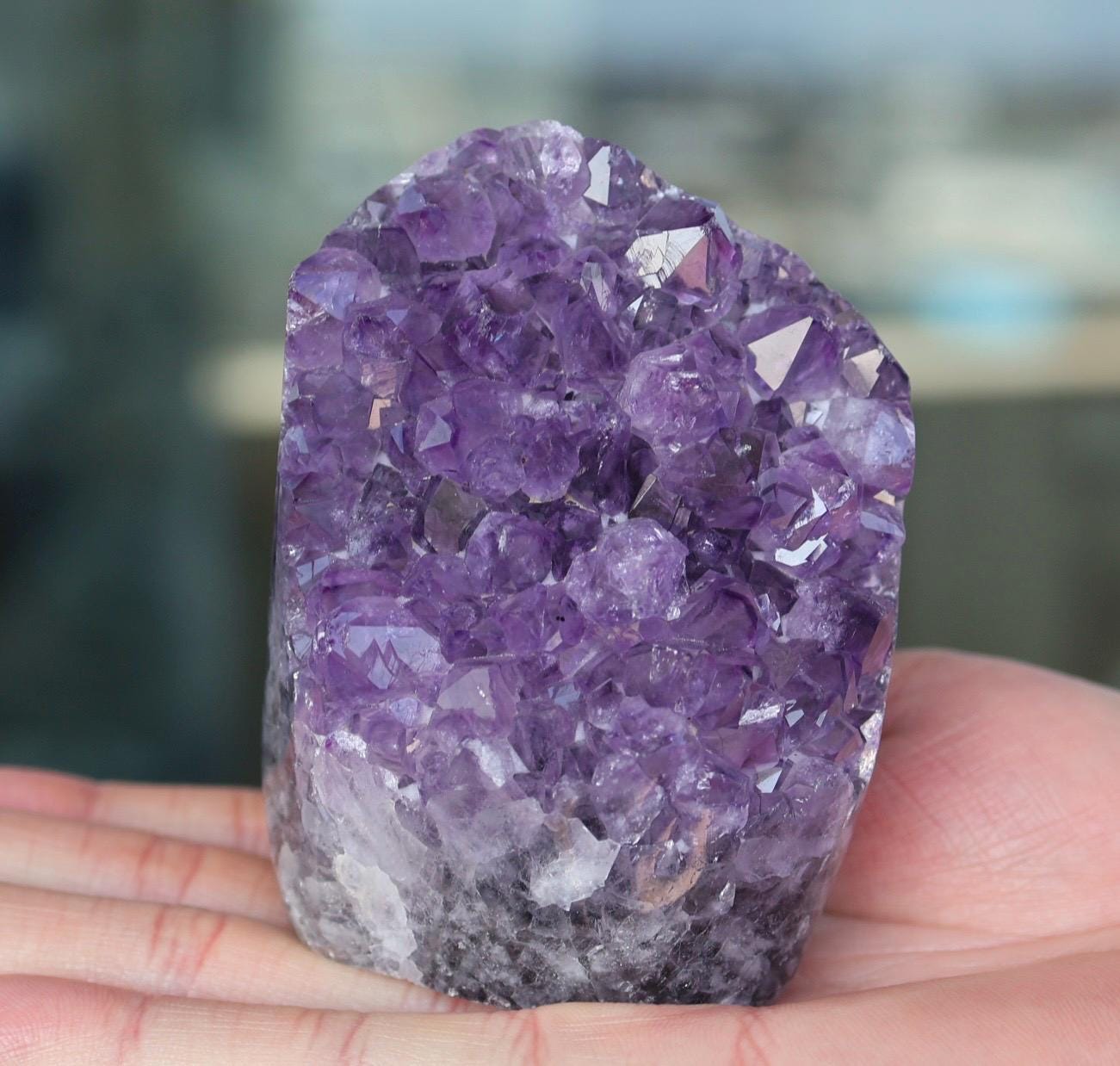 Amethyst Geode, Amethyst Crystal Cluster, Natural Purple Crystal, Druzy Quartz, Raw Amethyst, Crystal Decor, 474g