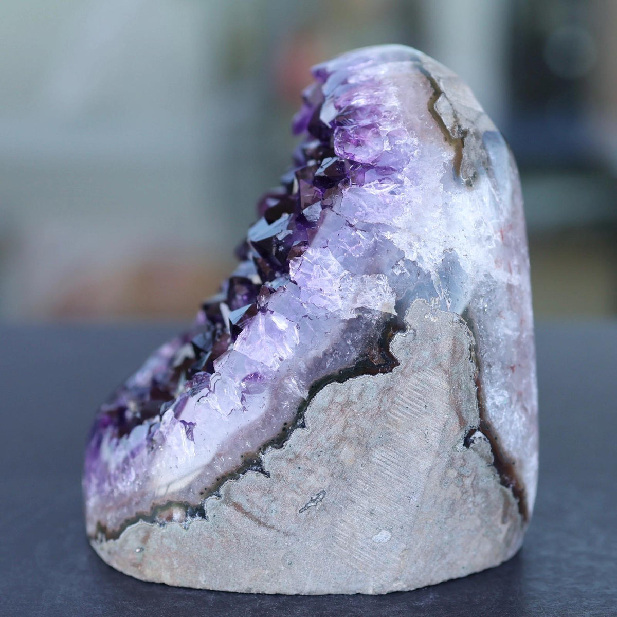 Amethyst Geode, Purple Amethyst Crystal, Natural Crystal Cluster, Raw Amethyst, Purple Crystal, Quartz Crystal, Crystal Decor, 709g