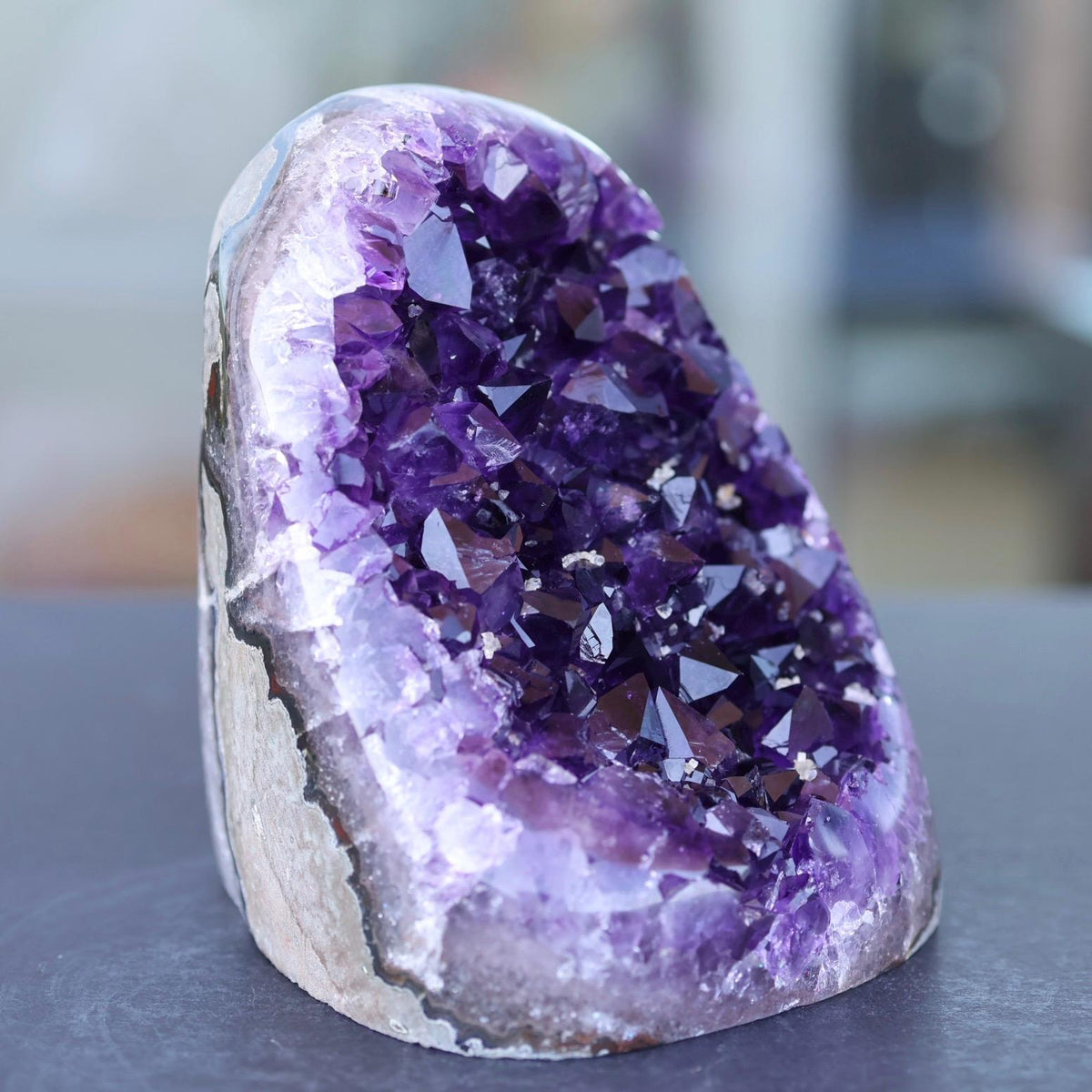 Amethyst Geode, Purple Amethyst Crystal, Natural Crystal Cluster, Raw Amethyst, Purple Crystal, Quartz Crystal, Crystal Decor, 709g