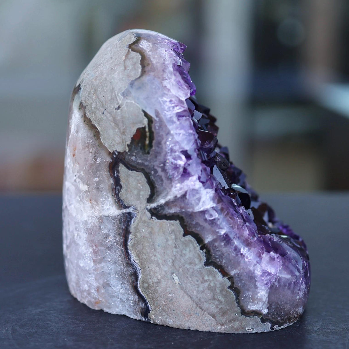 Amethyst Geode, Purple Amethyst Crystal, Natural Crystal Cluster, Raw Amethyst, Purple Crystal, Quartz Crystal, Crystal Decor, 709g