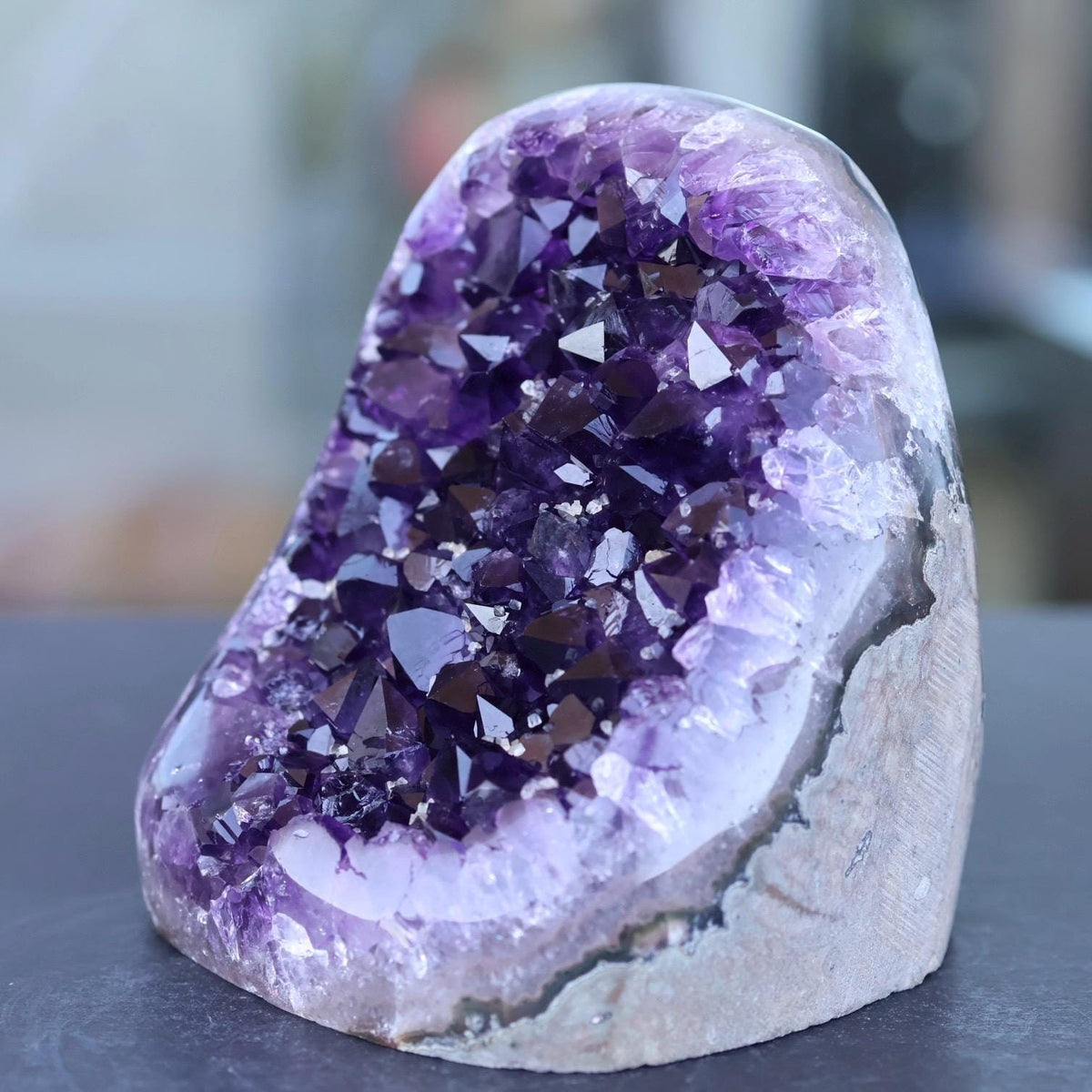 Amethyst Geode, Purple Amethyst Crystal, Natural Crystal Cluster, Raw Amethyst, Purple Crystal, Quartz Crystal, Crystal Decor, 709g