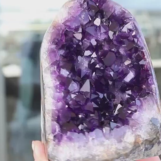 Uruguay Amethyst Geode – Deep Purple Natural Crystal Cluster – 1433g