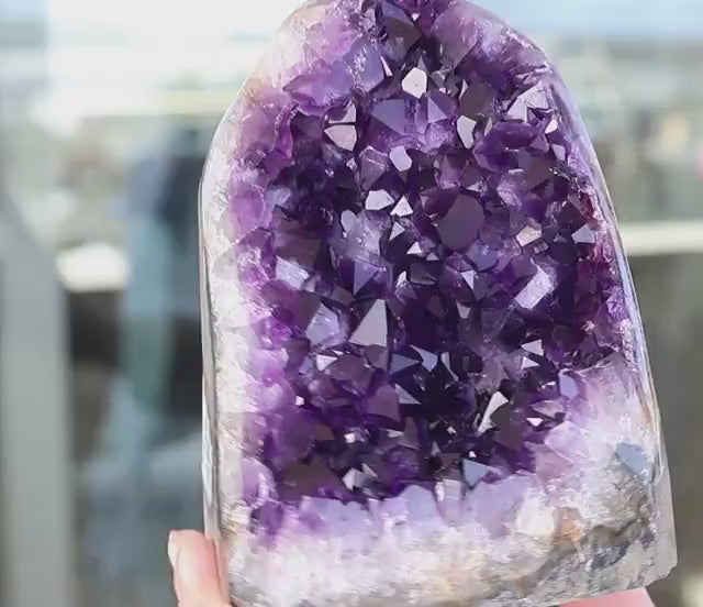 Uruguay Amethyst Geode – Deep Purple Natural Crystal Cluster – 1433g