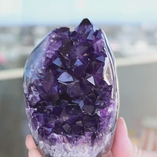 Amethyst Geode Cluster 892g Deep Purple Crystal Quartz Cluster Large Raw Amethyst Home Decor Gift