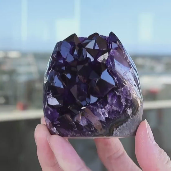 Amethyst Geode Cluster 343g Deep Purple Quartz Crystal Cluster Raw Amethyst Home Decor Unique Gift
