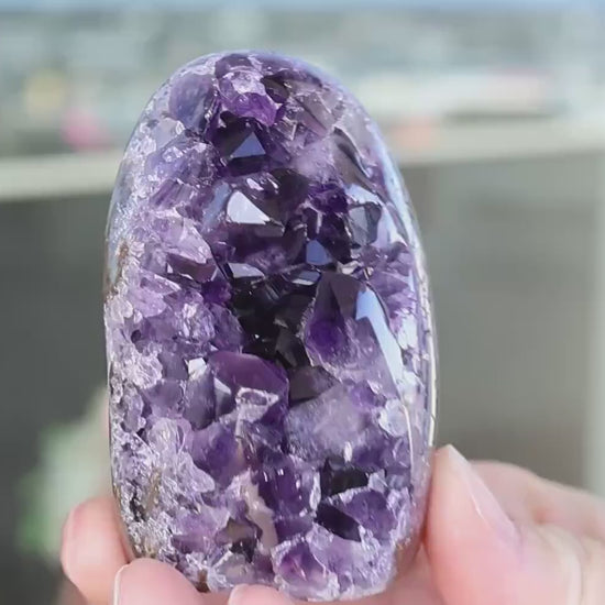 Deep Purple Uruguay Amethyst Geode | Natural Crystal Cave | Standing Amethyst Decor | One of a Kind | 234g
