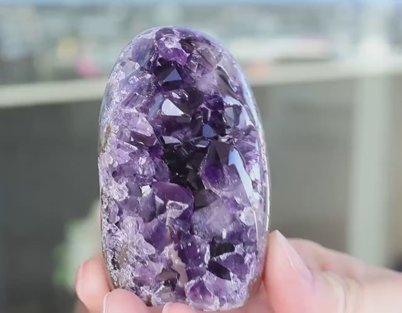 Deep Purple Uruguay Amethyst Geode | Natural Crystal Cave | Standing Amethyst Decor | One of a Kind | 234g