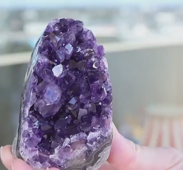 Amethyst Geode Cluster 359g Natural Purple Quartz Crystal Cluster Raw Amethyst Home Decor Unique Gift