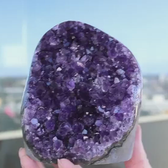 Large Amethyst Geode Cluster 1186g Deep Purple Quartz Crystal Cluster Raw Amethyst Statement Home Decor