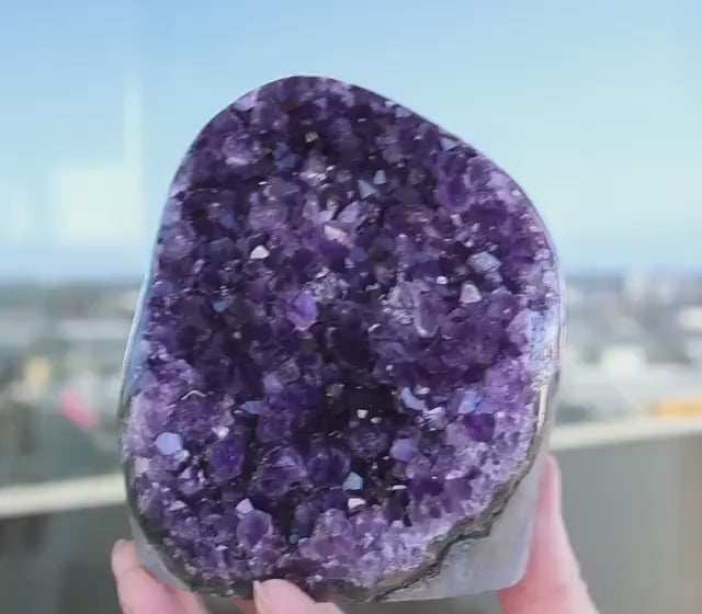 Large Amethyst Geode Cluster 1186g Deep Purple Quartz Crystal Cluster Raw Amethyst Statement Home Decor