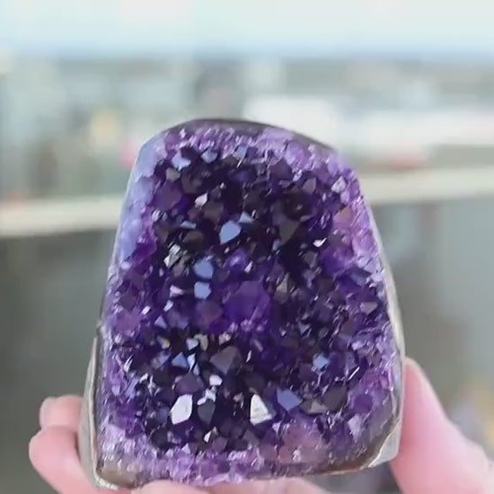Amethyst Geode Cluster 380g Deep Purple Quartz Crystal Cluster Raw Amethyst Home Decor Unique Gift