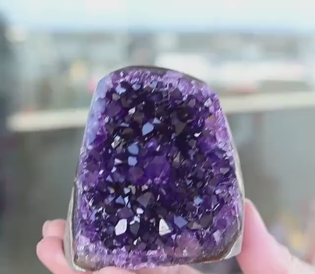 Amethyst Geode Cluster 380g Deep Purple Quartz Crystal Cluster Raw Amethyst Home Decor Unique Gift