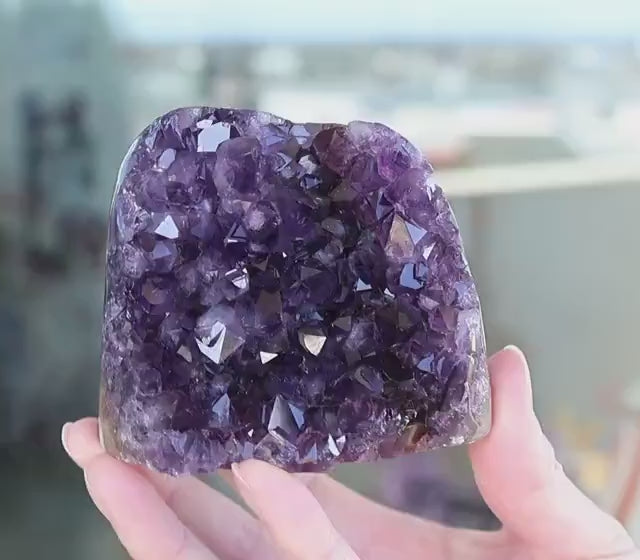 Amethyst Geode Cluster 633g Natural Purple Quartz Crystal Cluster Home Decor Unique Gift Raw Amethyst