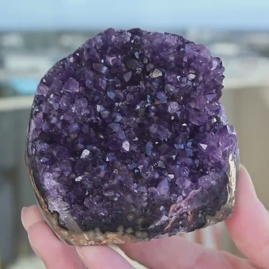 Uruguay Amethyst Cluster, Deep Purple Amethyst Druzy, Natural Crystal Specimen, Amethyst Home Decor, Crystal Gift for Her, 545g