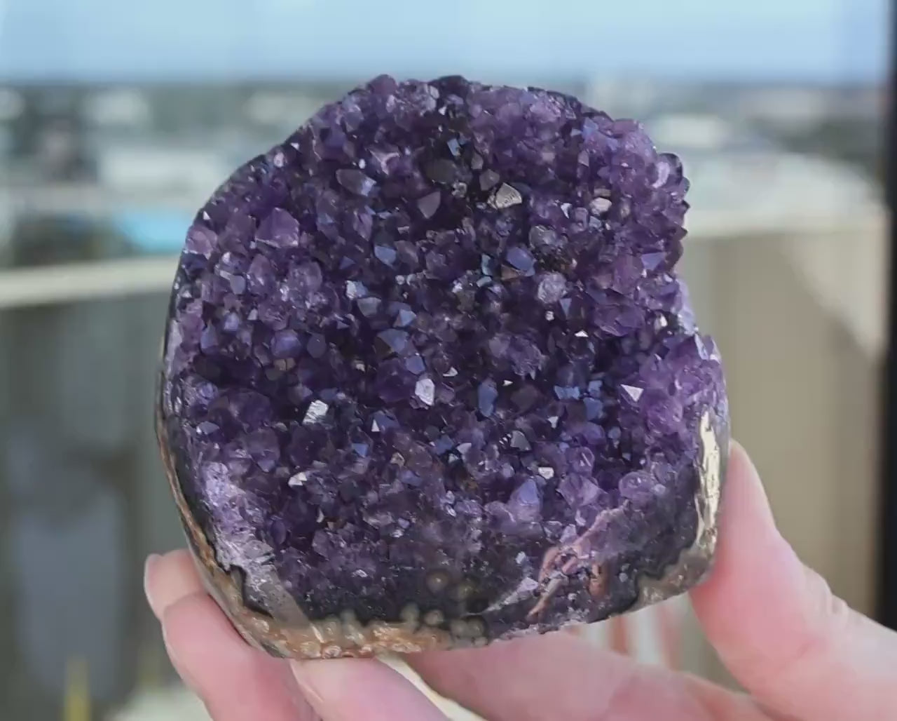 Uruguay Amethyst Cluster, Deep Purple Amethyst Druzy, Natural Crystal Specimen, Amethyst Home Decor, Crystal Gift for Her, 545g