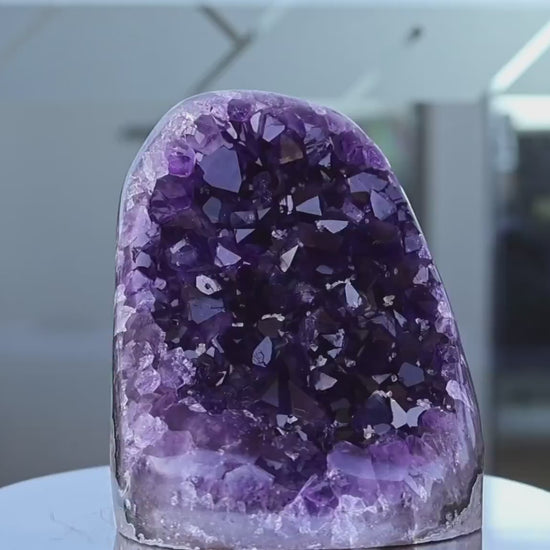 Amethyst Geode, Purple Amethyst Crystal, Natural Crystal Cluster, Raw Amethyst, Purple Crystal, Quartz Crystal, Crystal Decor, 709g