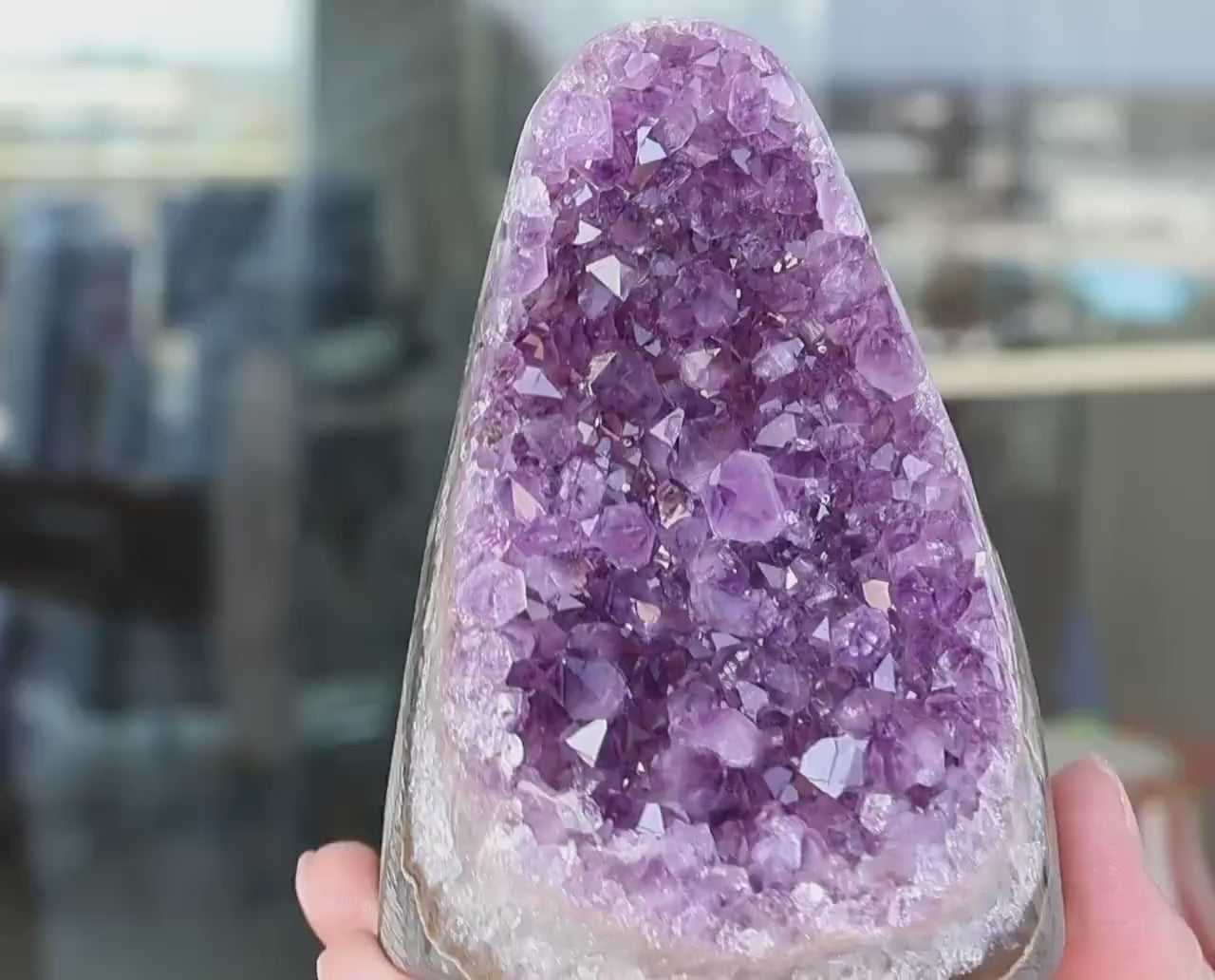 Amethyst Geode, Amethyst Crystal Cluster, Natural Purple Crystal, Druzy Quartz, Raw Amethyst, Crystal Decor, 742g